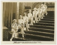 3h226 DAMES 8x10 still 1934 great image of eight scantily clad showgirls on stairs, Busby Berkeley!