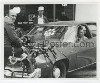 3h244 ENFORCER candid 8x10 still 1976 Clint Eastwood being filmed in car with shot windshield!