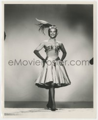 3h252 DOROTHY MALONE 8.25x10 still 1957 sexy smiling standing unretouched proof by Cronenweth!