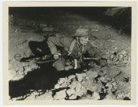 3h255 DOUGHBOYS 8x10.25 still 1930 c/u of soldier Buster Keaton with rifle & bayonet in trench!
