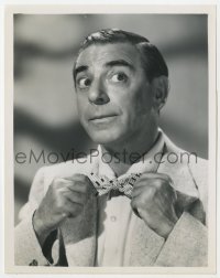 3h274 EDDIE CANTOR 7.25x9 radio publicity still 1930s head & shoulders portrait fixing his bow tie!