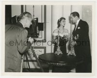 3h281 EMPEROR'S CANDLESTICKS candid 8x10 still 1937 William Powell & Luise Rainer with photographer!