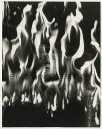 3h291 FAHRENHEIT 451 8x10.25 still 1966 best image of Cyril Cusack as fireman in flames!