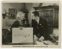 3h297 FASHIONS OF 1934 8x10.25 still 1934 William Powell stamping Bette Davis' clothing sketches!