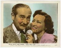 3h041 FATHER TAKES A WIFE color 8x10 still 1941 romantic c/u of Gloria Swanson & Adolphe Menjou!