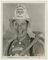 3h304 FIREMAN, SAVE MY CHILD 8x10.25 still 1932 best portrait of assistant chief Joe E. Brown!