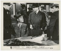 3h369 G-MEN 8.25x9.75 still R1949 James Cagney turns in his badge & gun to Robert Armstrong!