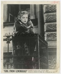 3h357 GIRL FROM LENINGRAD 8.25x10 still 1941 close up of cold Zoya Fyodorova wrapped in blanket!