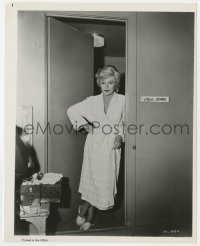 3h368 GLYNIS JOHNS 8.25x10.25 still 1962 in robe outside her dressing room, Cabinet of Caligari!