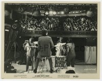 3h396 HARD DAY'S NIGHT 8x10 still 1964 cool image of the Beatles performing on stage from behind!