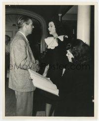 3h399 HEAVENLY BODY candid 8.25x10 still 1944 Hedy Lamarr rehearsing with director Alexander Hall!