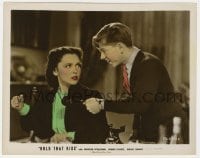3h043 HOLD THAT KISS color 8x10.25 still 1938 Maureen O'Sullivan about to punch Mickey Rooney!