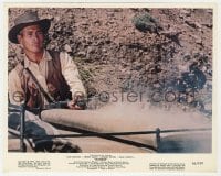 3h044 HOMBRE color 8x10 still 1967 great close up of cowboy Paul Newman shooting his rifle!