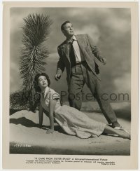 3h444 IT CAME FROM OUTER SPACE 8.25x10 still 1953 Richard Carlson & Barbara Rush stare at the sky!