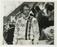 3h538 LE MANS 8.25x10 still 1971 waist-high c/u of race car driver Steve McQueen in uniform!