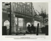 3h594 MANHATTAN 8x10 still 1979 classic image of Woody Allen & Diane Keaton by Queensboro bridge