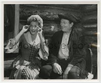 3h595 MANY RIVERS TO CROSS candid deluxe 8.25x10 still 1955 Eleanor Parker tries McLaglen's glasses!