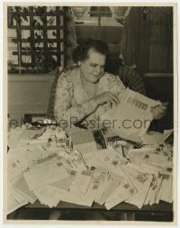 3h601 MARIE DRESSLER 7.75x9.75 still 1930 with an avalanche of mail received on her 62nd birthday!