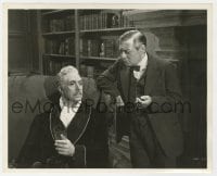3h618 MASK OF DIMITRIOS 8.25x10 still 1944 smoking Peter Lorre leaning on Victor Francen's chair!