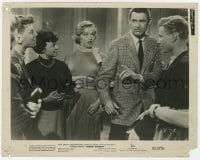 3h013 MONKEY BUSINESS 8x10 still 1952 Marilyn Monroe watches angry Cary Grant arguing!