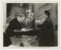 3h656 MY LITTLE CHICKADEE 8.25x10 still 1940 W.C. Fields signs hotel register, Mae West smiles!