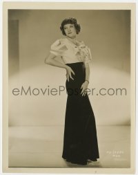 3h659 MYRNA LOY 8x10.25 still 1930s MGM studio portrait in wing sleeves & bateau neckline!