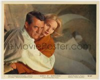 3h052 NORTH BY NORTHWEST color 8x10 still #8 1959 Cary Grant & Saint on Mt. Rushmore, Hitchcock!