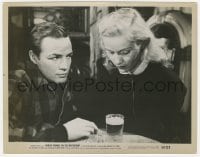 3h687 ON THE WATERFRONT 8x10.25 still 1954 Marlon Brando looks at disappointed Eva Marie Saint!
