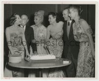 3h696 OPPOSITE SEX candid deluxe 8x10 still 1956 Sheridan & cast celebrate Ann Miller's birthday!