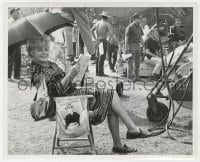 3h711 PATCH OF BLUE candid 8x10 still 1966 happy Shelley Winters taking life easy between scenes!