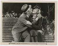 3h716 PAY-OFF 8x10.25 still 1935 James Dunn kissing Patricia Ellis on park bench!