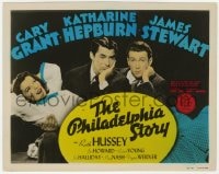 3h056 PHILADELPHIA STORY color Color-Glos 8x10 still 1940 Hepburn, Cary Grant & Stewart on TC image!