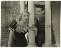 3h758 READY FOR LOVE deluxe 7x9 still 1934 close up of Richard Arlen staring at Ida Lupino!