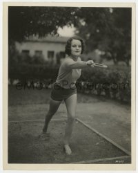 3h778 ROCHELLE HUDSON 8x10 still 1932 the pretty nymph in sandals playing horseshoes at RKO!