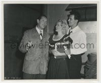 3h818 SHOCKPROOF candid 8.25x10 still 1949 Milton Berle visits wife Patricia Knight & Cornel Wilde!