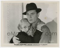 3h835 SPECIAL AGENT 8x10.25 still 1935 George Brent holding pretty scared Bette Davis!