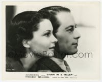 3h844 STORM IN A TEACUP 8x10.25 still 1937 profile c/u of Rex Harrison & beautiful Vivien Leigh!