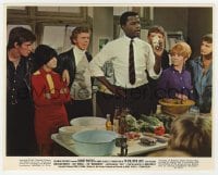 3h066 TO SIR, WITH LOVE color 8x10 still 1967 great image of Sidney Poitier giving a cooking class!