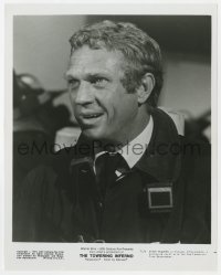3h904 TOWERING INFERNO 8.25x10.25 still 1974 great close up of fire chief Steve McQueen!