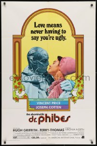3j012 ABOMINABLE DR. PHIBES 1sh 1971 Price, love means never having to say you're ugly