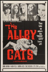 3j027 ALLEY CATS 1sh 1968 Anne Arthur, Radley Metzger directed sex & violence!