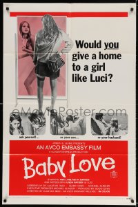 3j053 BABY LOVE 1sh 1969 would you give a home to a girl like Luci, a BAD girl!