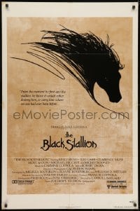 3j087 BLACK STALLION 1sh 1979 Kelly Reno, Teri Garr, Carroll Ballard, great horse artwork!