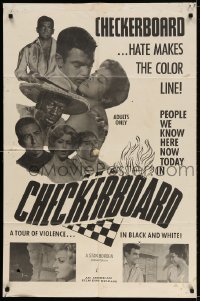 3j147 CHECKERBOARD 1sh 1959 Les Tripes au soleil, racism & interracial romance!