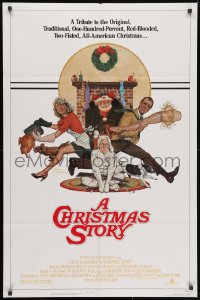3j152 CHRISTMAS STORY NSS style 1sh 1983 best classic Christmas movie, art by Robert Tanenbaum!