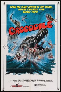 3j181 CROCODILE 1sh 1981 Chorake, wild art of giant croc eating naked girl!