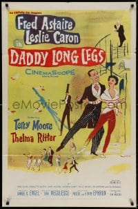 3j189 DADDY LONG LEGS 1sh 1955 wonderful art of Fred Astaire dancing with Leslie Caron!