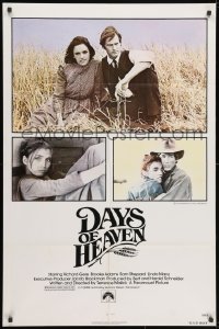 3j197 DAYS OF HEAVEN 1sh 1978 Richard Gere, Brooke Adams, directed by Terrence Malick!