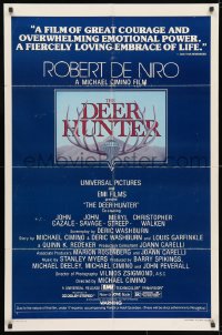 3j207 DEER HUNTER 1sh 1978 directed by Michael Cimino, Robert De Niro, Christopher Walken!