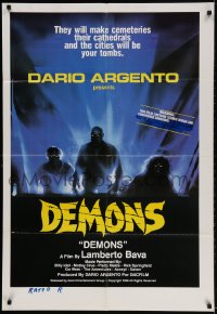 3j211 DEMONS 1sh 1986 Dario Argento, Enzo Sciotti artwork of shadowy monster people!